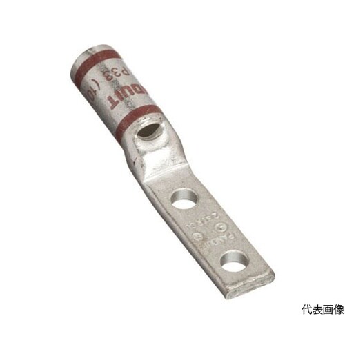 銅製圧縮端子 2穴 幅細取付板 電線サイ