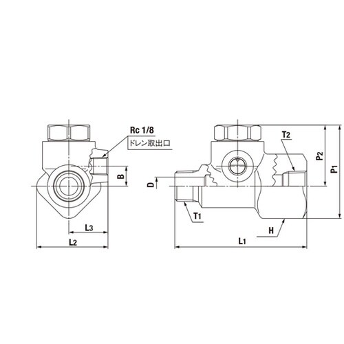 パージアダプタ 鋼鉄(ニッケルめっき)N