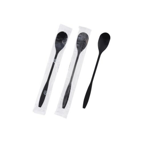 袋入りパフェスプーン160mmブラック5