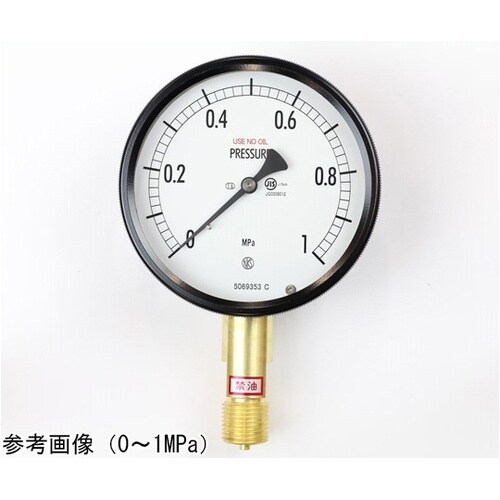 密閉型圧力計(100Φ) 禁油 立形A枠