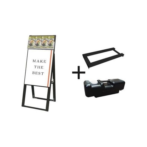 ブラックパンフレットケーススタンド看板