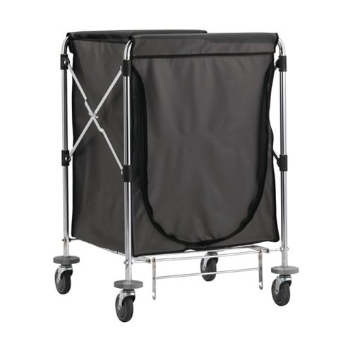 リネン回収ワゴン ファスナー付 グレー