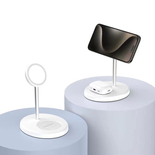 ワイヤレス充電器 スタンド型 ホワイト