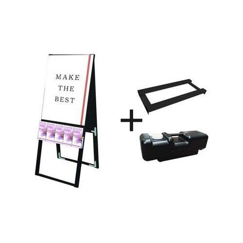 ブラックパンフレットケーススタンド看板