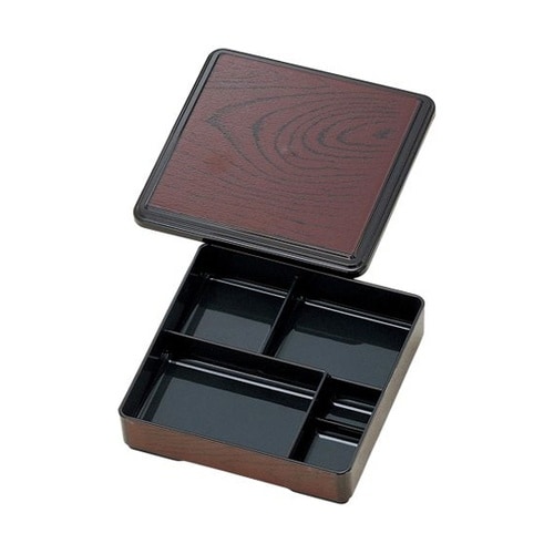 7寸角幕の内(ABS)本体 蓋セット 欅