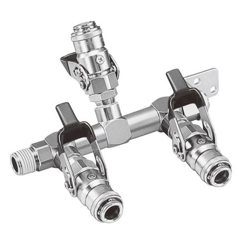 パージラインカプラ 3分岐配管用 真ちゅ