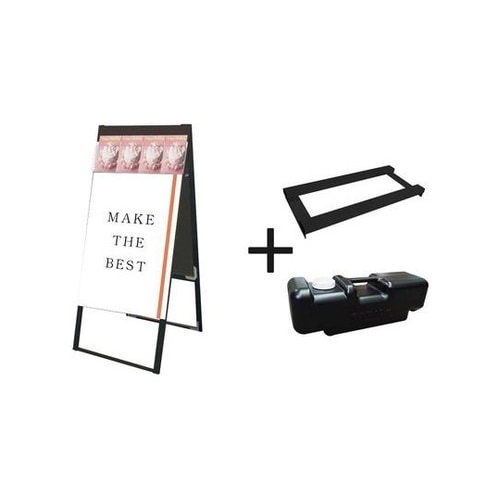 ブラックパンフレットケーススタンド看板