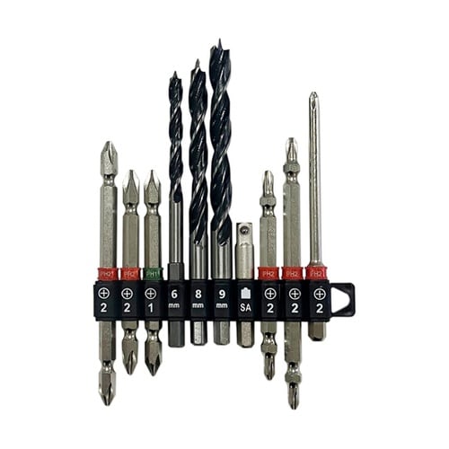 カラービット&木工ドリルセット 10本組