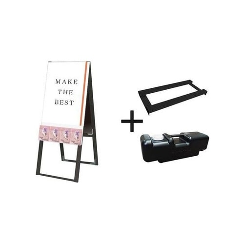 ブラックパンフレットケーススタンド看板
