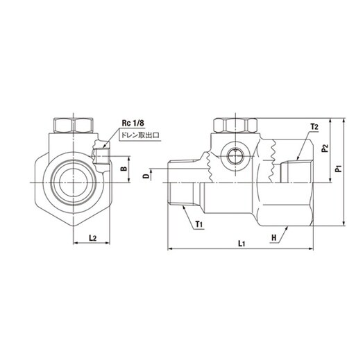 パージアダプタ 鋼鉄(ニッケルめっき)N