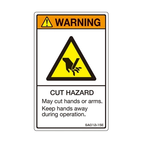 ISO規格準拠ラベル CUT HAZAR