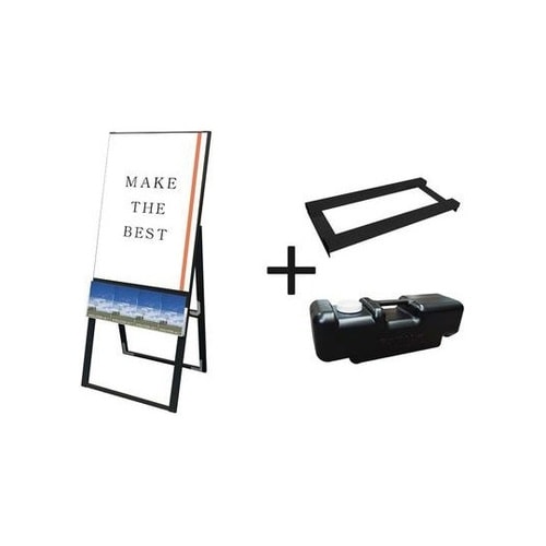 ブラックパンフレットケーススタンド看板