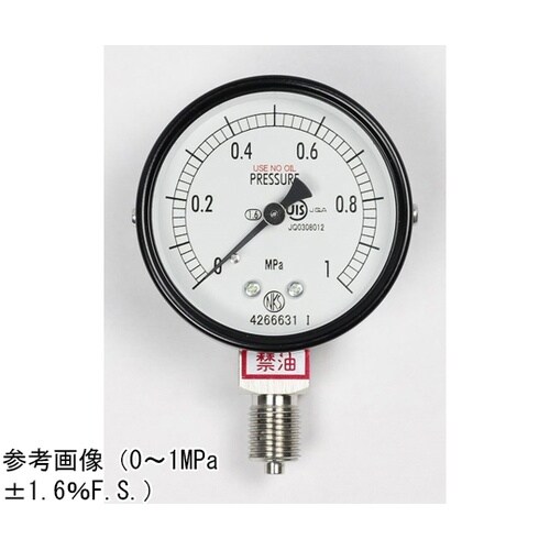 普通形圧力計(Φ60) 禁油 立形A枠