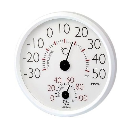 温湿度計 日本製 ホワイト CR−152