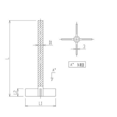 3354−10/30 パドル型撹拌棒