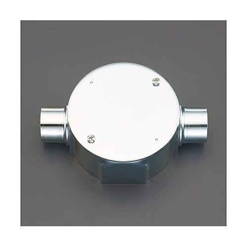 C31 丸形露出ボックス(直線2方出/薄