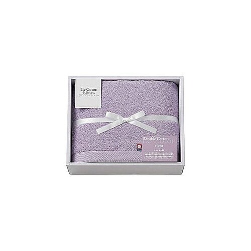 ダブルコットンハーフバスタオル パープル