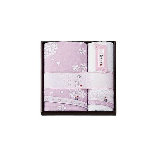 桜おり布 バスタオル&フェイスタオル B