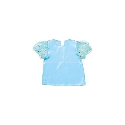 パフスリーブソフトサテンシャツ ライトブ