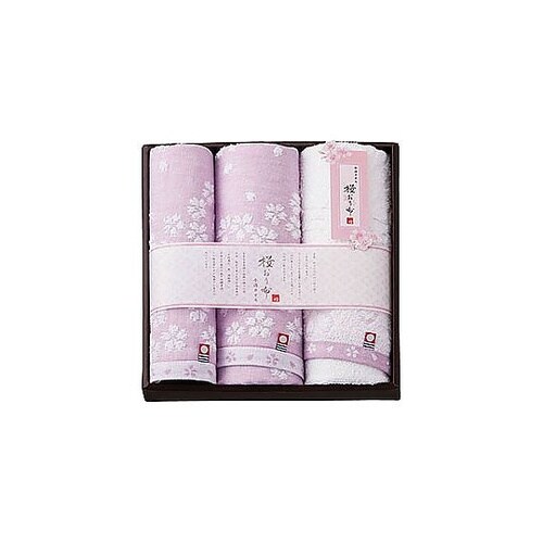 桜おり布 フェイスタオル2P&ハンドタオ