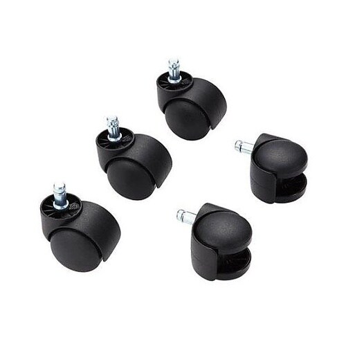 チェアー用ナイロンキャスター(黒/5個)