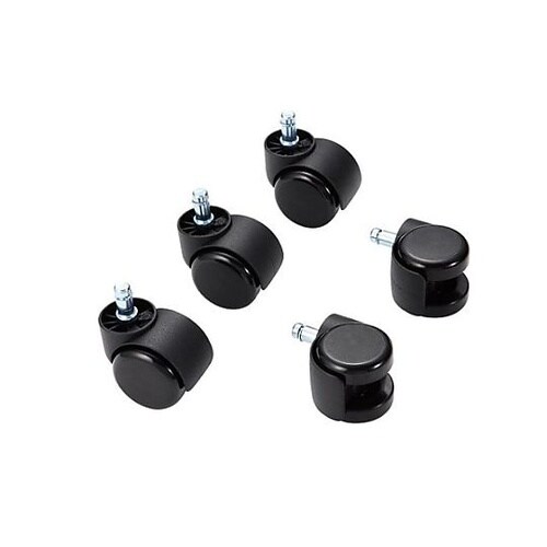 チェアー用ウレタンキャスター(黒)(5個