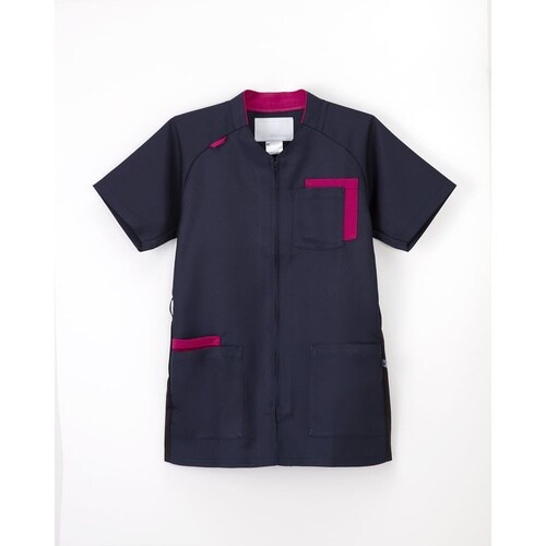 男女兼用スクラブ ネイビー+ピンク BL