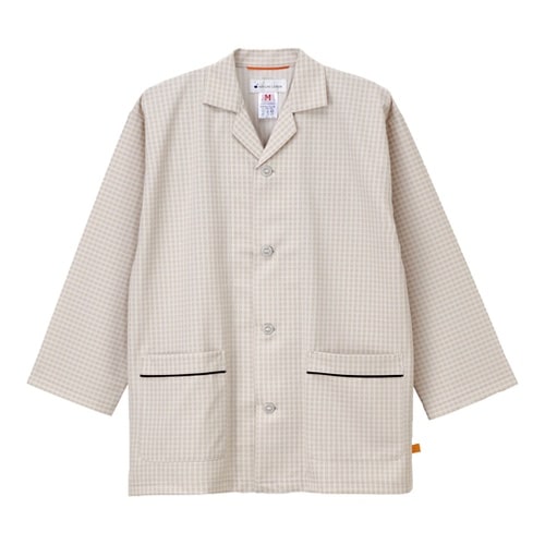 男女兼用患者衣パジャマ型 ベージュ L