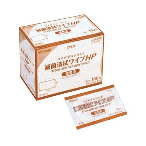 滅菌清拭ワイプHP 1枚入(100包)
