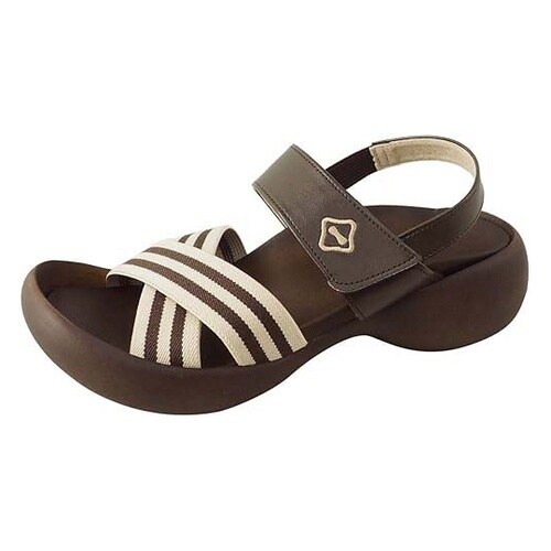 リゲッタ ボーダークロスゴムサンダル ブ