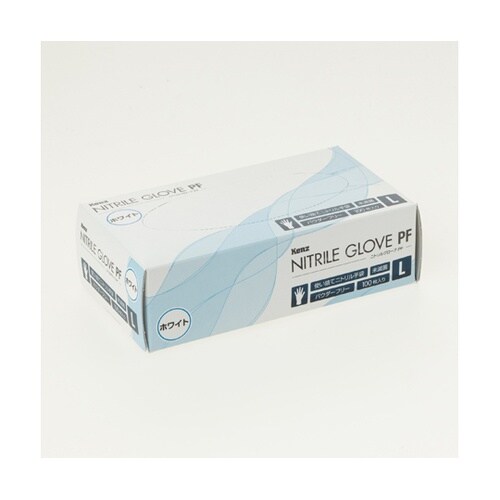 ニトリルグローブ PF ホワイト Lサイ
