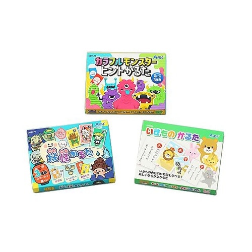 人気かるた3点セット(妖怪・いきもの・カ