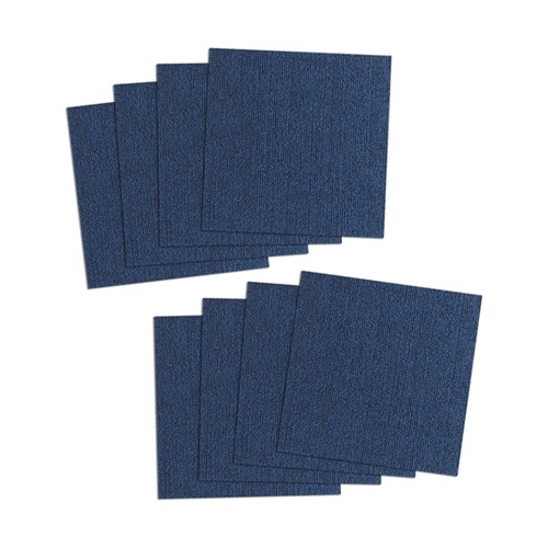 撥水タイルマット 8枚入 ネイビーブルー