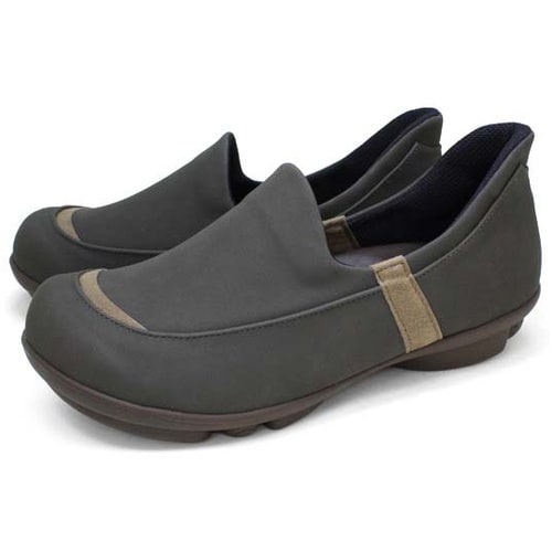 ツヴォル スリッポンパンプス カーキ M