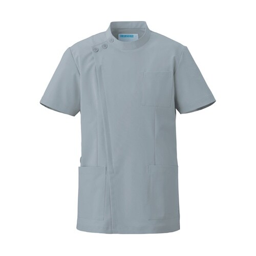 ジャケット半袖男女兼用 グレー L 76