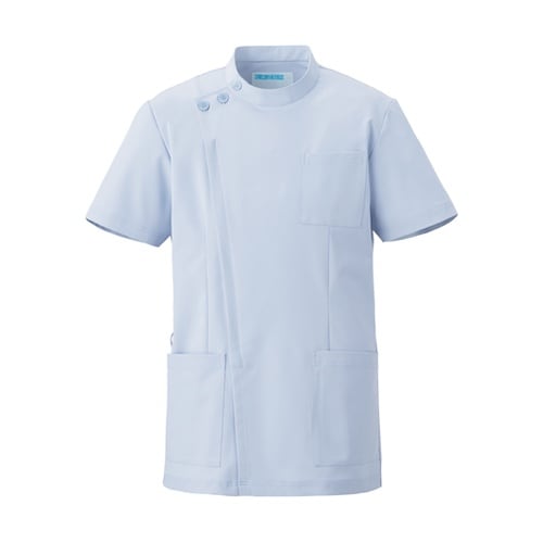 ジャケット半袖男女兼用 サックス L 7