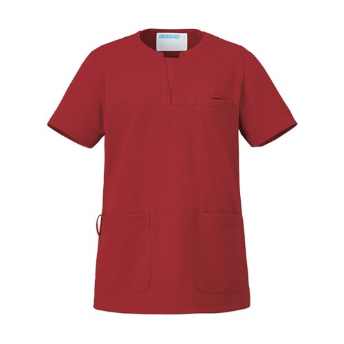 スクラブ(男女兼用)バーガンディ SS