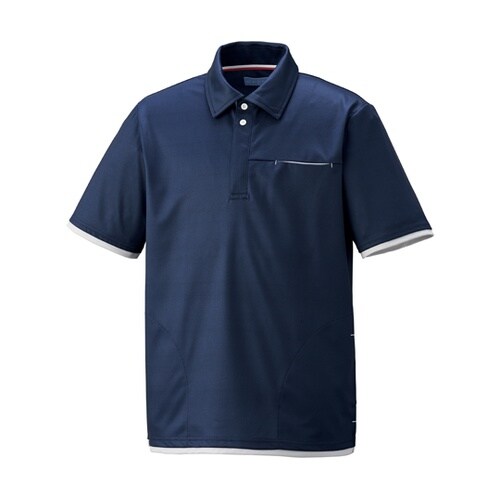 ニットシャツ ネイビー SS KZN23