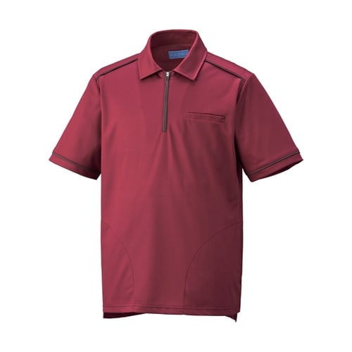 ニットシャツ ボルドー LL KZN23