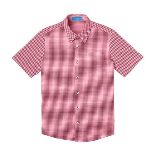 ニットシャツ ワイン L APK238−