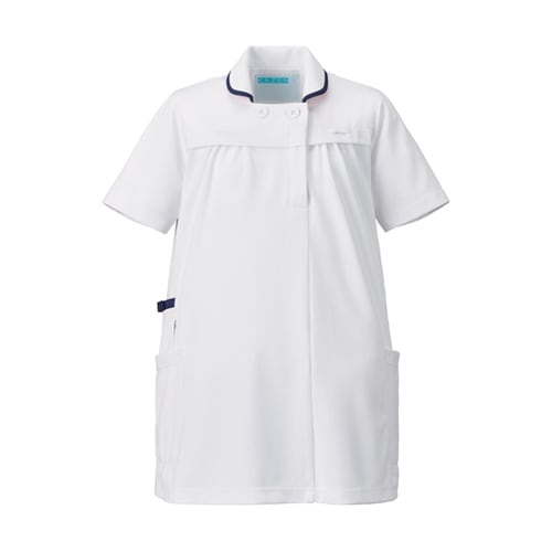 マタニティジャケット半袖 ホワイト×ネイ