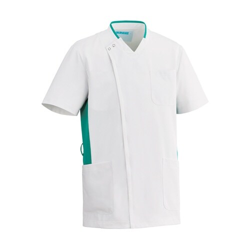 メンズスクラブ ホワイト×グリーン 3L