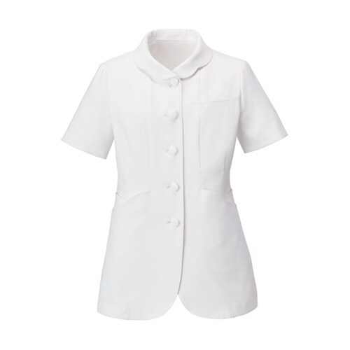 レディスジャケット半袖 ホワイト 15号