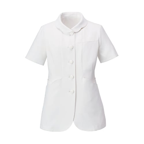 レディスジャケット半袖 ホワイト 7号