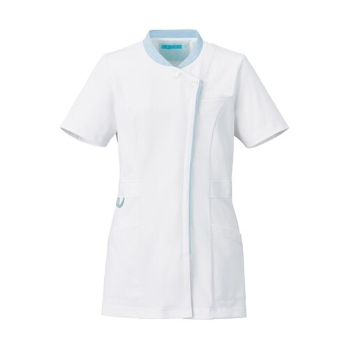 レディスジャケット半袖 ホワイト×サック