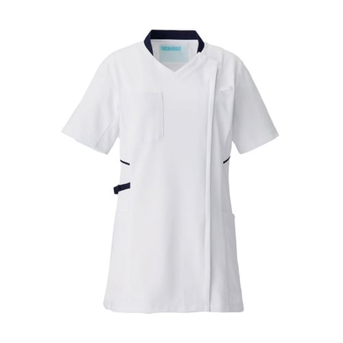 レディススクラブジャケット半袖 ホワイト