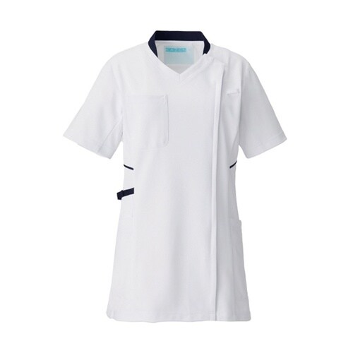 レディススクラブジャケット半袖 ホワイト