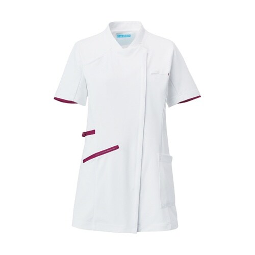 レディスチュニックジャケット半袖 ホワイ