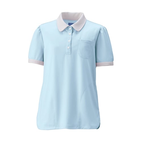 レディスニットシャツ アクア M KZN