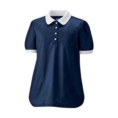 レディスニットシャツ ネイビー LL K